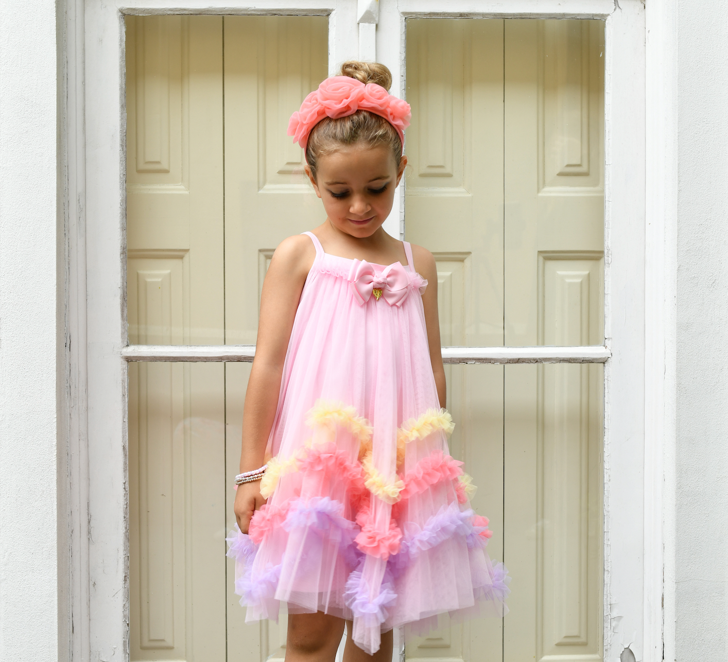 Pale Pink Zig Zag Dress